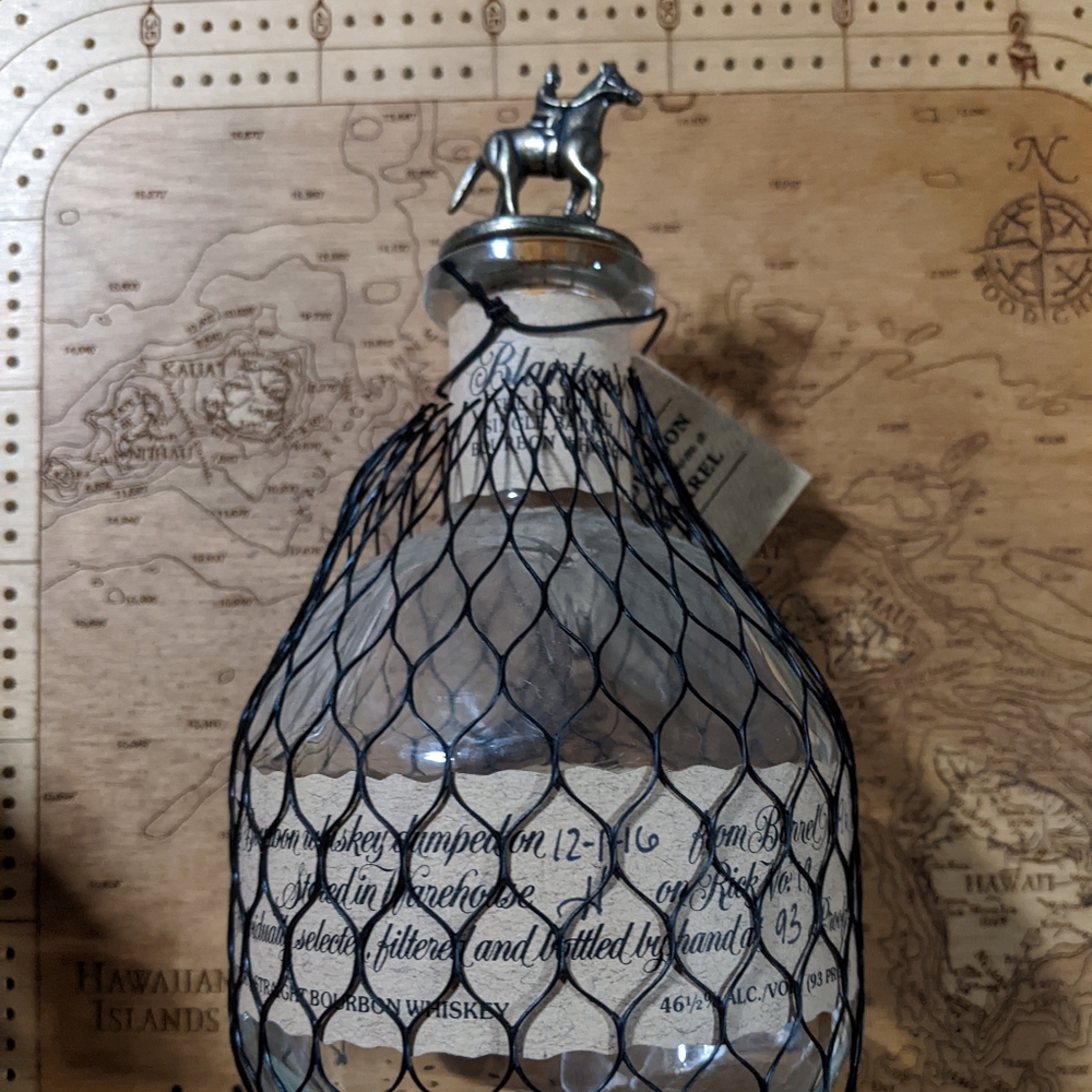Blanton's whiskey bottle "B"